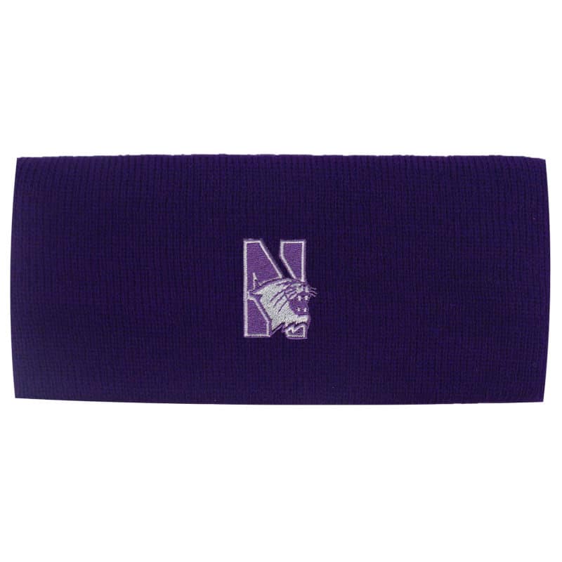 Northwestern Wildcats Purple Knit Headband with N-Cat Design