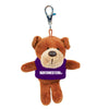 Northwestern Wildcats Plush Keychain of a Dog Wearing a Purple Northwestern Tee Shirt
