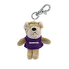 Northwestern University Wildcats Plush Keychain of a Bulldog Wearing a Purple Northwestern Tee Shirt