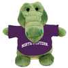 Northwestern Wildcats Bean Bag Buddy Gator Wearing a Purple Northwestern Tee Shirt