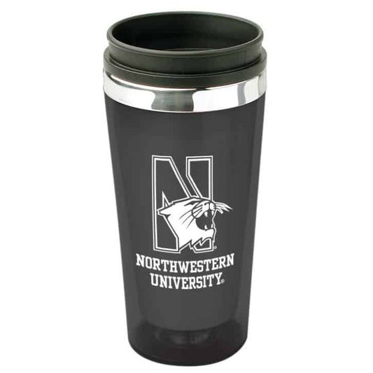 Northwestern Wildcats 16 OZ Black Acrylic Rainbow Tumbler Travel Coffee Mug