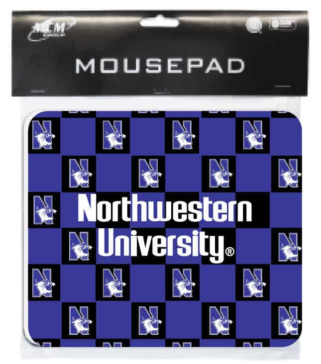 Northwestern Wildcats ColorMax Mouse Pad with Chercker Design