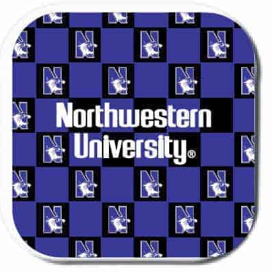 Northwestern Wildcats ColorMax Coasters with Chercker Design