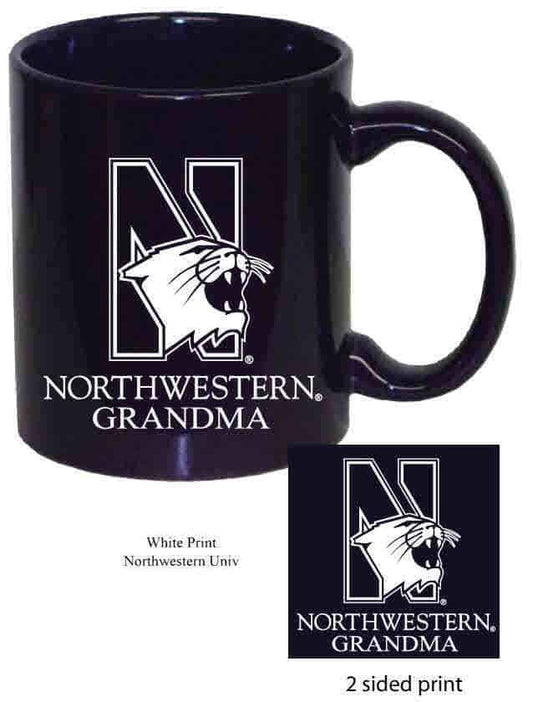 Northwestern Wildcats 11 oz. Purple Ceramic Coffee Mug  with Grandma Design