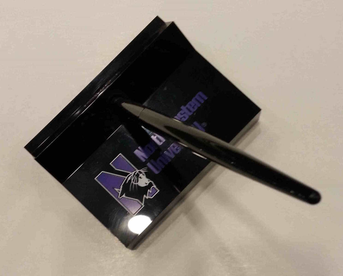 Northwestern Wildcats Black Plastic Pen Holder