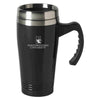 Northwestern Wildcats Laser Engraved Black 16oz Stainless-Steel Tumbler Mug with Handle & Mascot Design