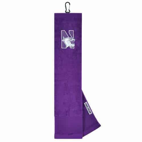 Northwestern Wildcats Face/Club® Embroidered Towel with N-cat Design