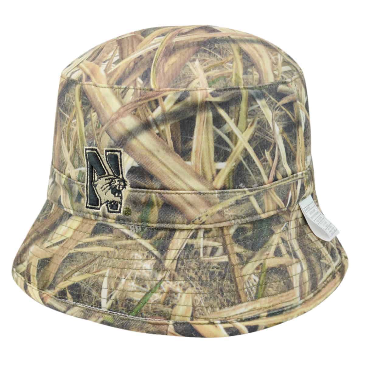 Northwestern Wildcats Tan/Camo Reversible Floppy/Bucket Hat with N-Cat Design