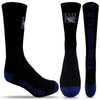 Northwestern University Wildcats Black/Purple Half Cushion Crew Socks with Arch Support and N-Cat Design