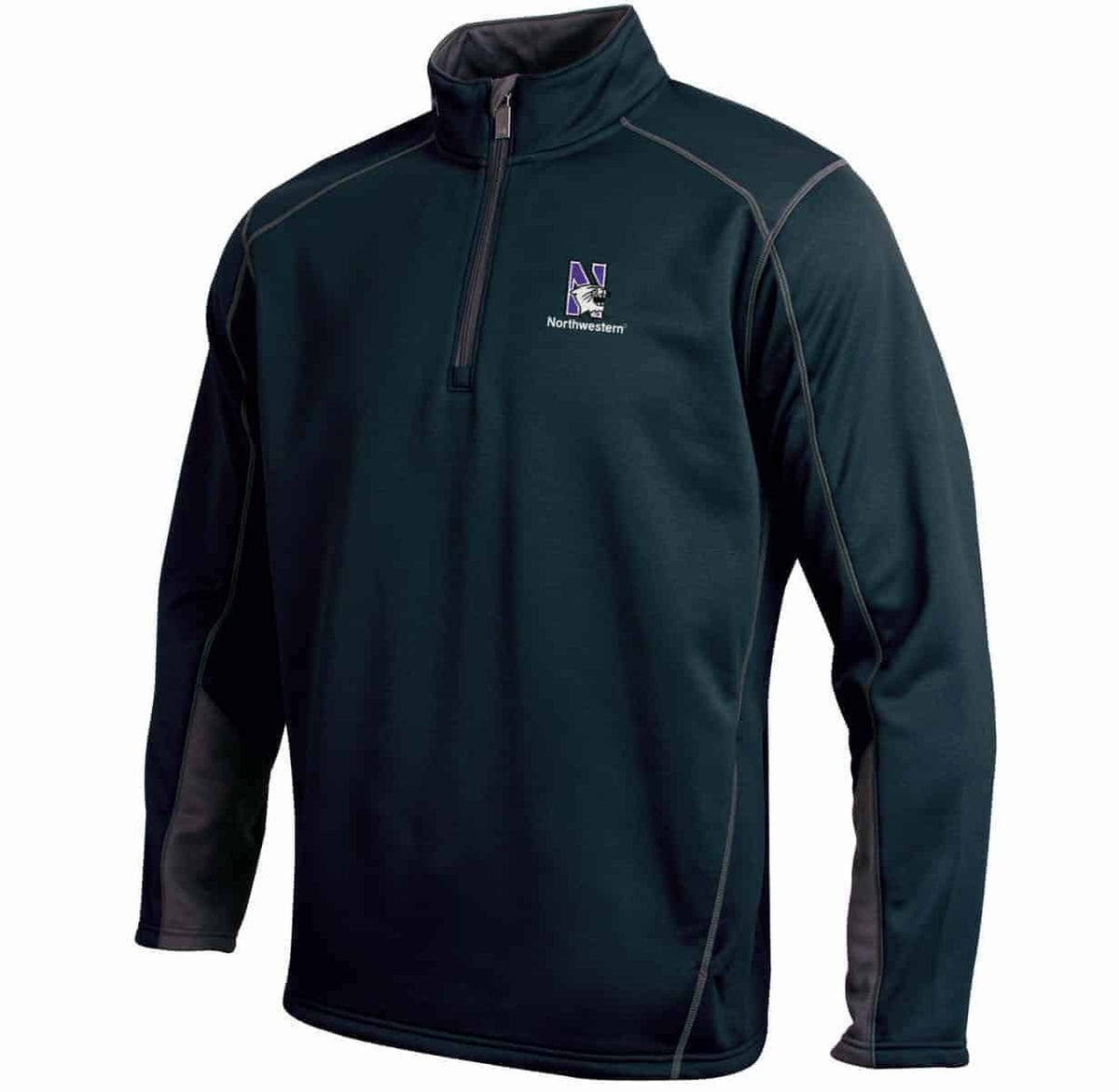 Northwestern University Wildcats Under Armour Adult Black Armour Fleece 1/4 Zip
