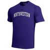 Northwestern University Wildcats Under Armour® Men's Tech Purple Short-Sleeve Tee Shirt with Printed Arched Northwestern Design