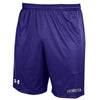 Northwestern University Wildcats Under Armour Purple Micro Shorts with Printed Arched Northwestern Design