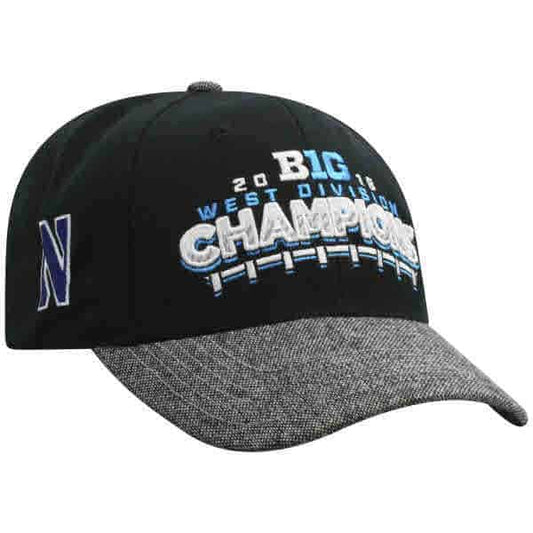 Northwestern University Wildcats Official Locker Room Big Ten West 2018 Champions Hat