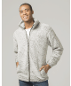 Evanston Wildkits Adult Frosty Grey Sherpa Quarter Zip Pullover Jacket by Boxercraft