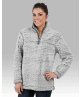 Northwestern University Wildcats Adult Frosty Grey Sherpa Quarter Zip Pullover Jacket by Boxercraft