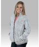 Northwestern University Wildcats Ladies Frosty Grey Full Zip Sherpa Jacket by Boxercraft