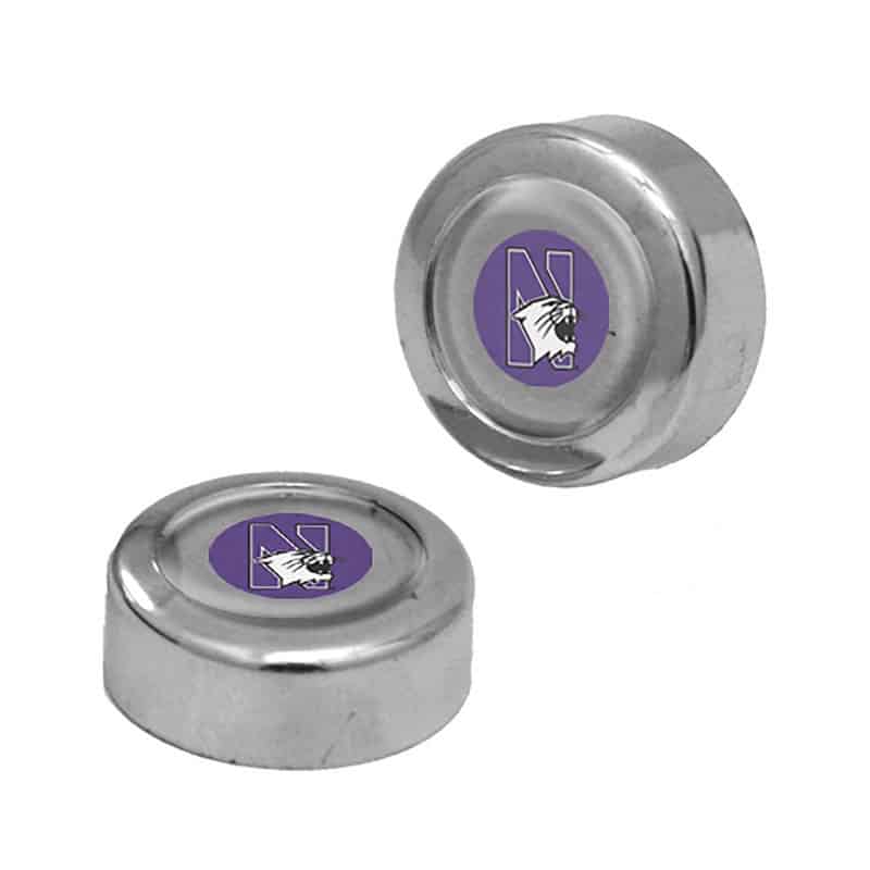 Northwestern Wildcats Domed Screw Caps for License Plate or Frame