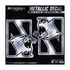 Northwestern University Wildcats Metallic Window Decals 2.75" x 4.25" with N-Cat Design