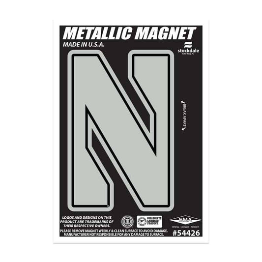 Northwestern Wildcats Indoor/Outdoor Flexible Metallic Magnet with Stylized N Design 2.5"X4"