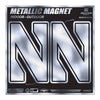 Northwestern Wildcats Indoor/Outdoor Flexible Metallic Magnets Set of Two Stylized N Design 2.5"X4"