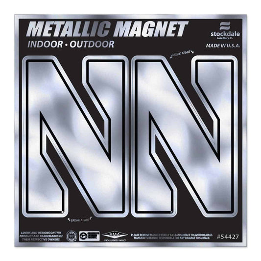 Northwestern Wildcats Indoor/Outdoor Flexible Metallic Magnets Set of Two Stylized N Design 2.5"X4"