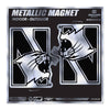 Northwestern Wildcats Indoor/Outdoor Flexible Metallic Magnets Set of Two N-Cat Design 2.5"X4"