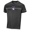 Northwestern University Wildcats Men's Black Short Sleeve Impact Tee Shirt with Seam to Seam Design