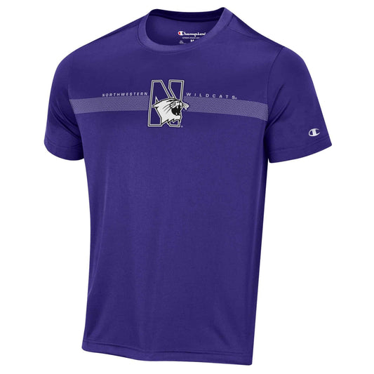 Northwestern University Wildcats Men's Purple Short Sleeve Impact Tee Shirt with Seam to Seam Design