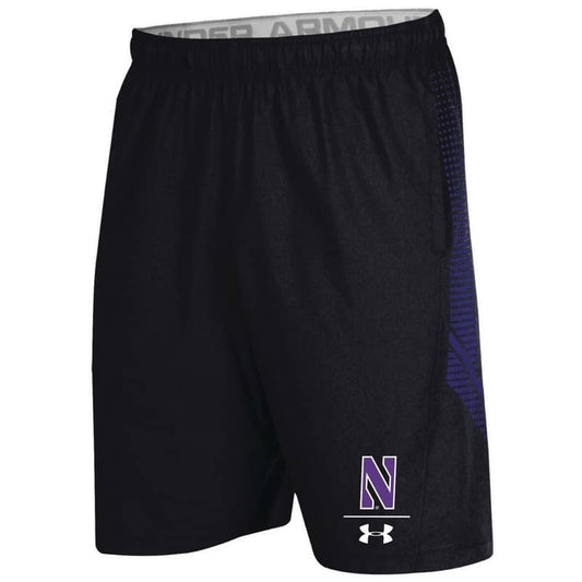 Northwestern University Wildcats Men's Under Armour Sideline Black Pinnacle Woven Short