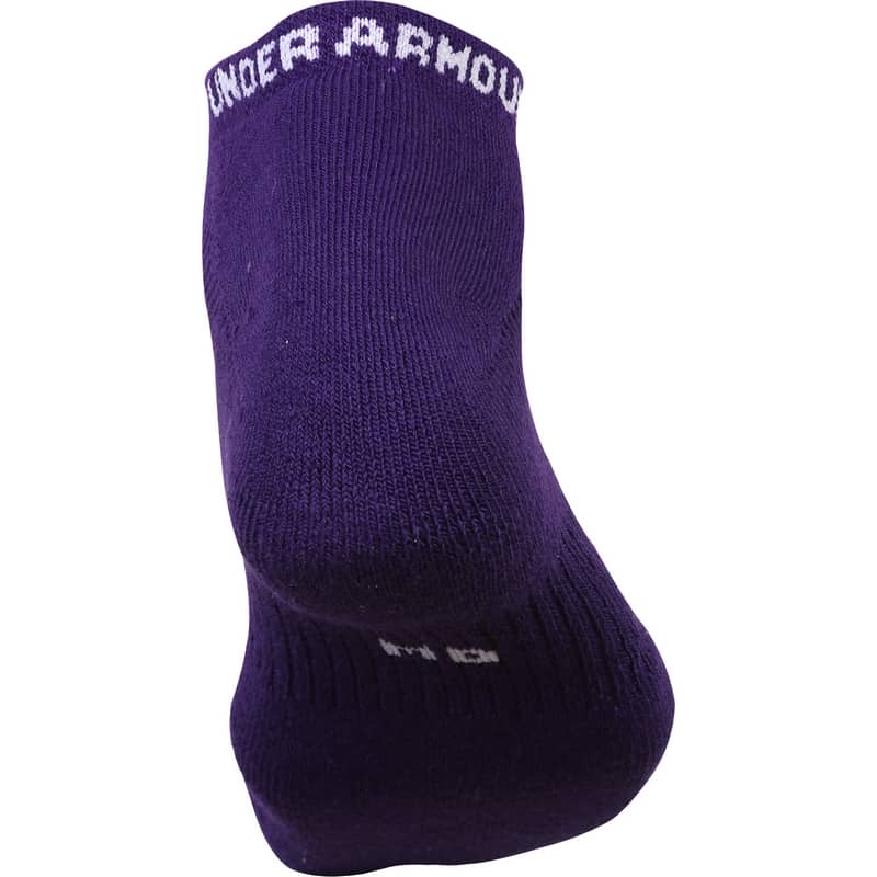 Northwestern University Wildcats Under Armour Purple No Show Sock With Oversized Stylized N Design-3