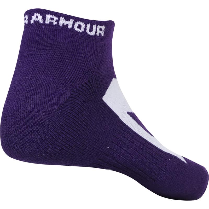 Northwestern University Wildcats Under Armour Purple No Show Sock With Oversized Stylized N Design-2