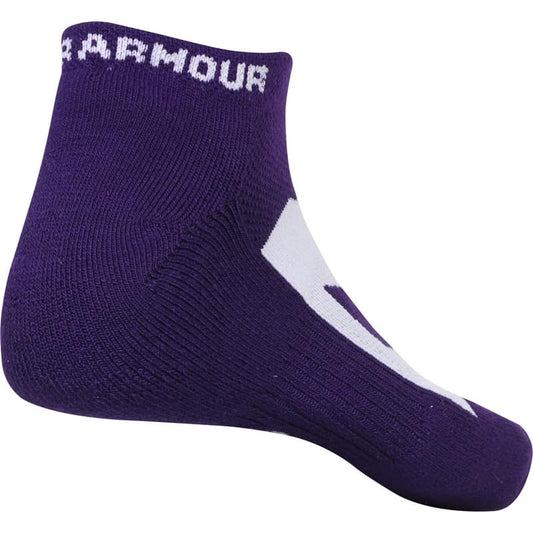 Northwestern University Wildcats Under Armour Purple No Show Sock With Oversized Stylized N Design-2
