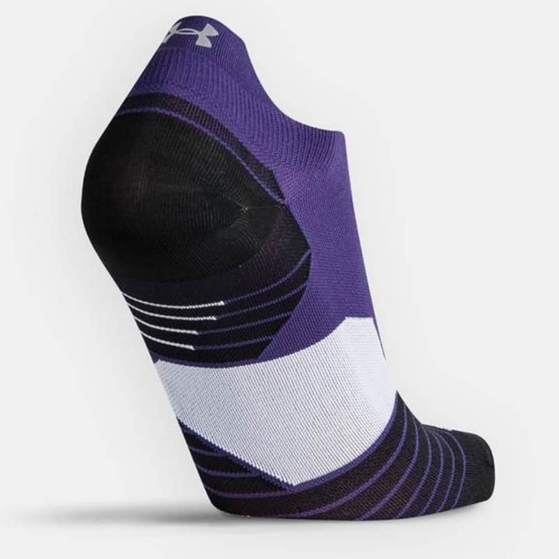 Northwestern University Wildcats Adult Under Armour Purple Run No Show Sock-3