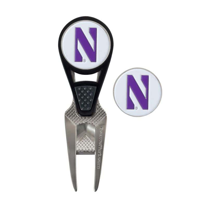 Northwestern University Wildcats CVX® Ball Mark Repair Tool & Ball Markers with Stylized N Design