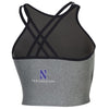 Northwestern University Wildcats Ladies Under Armour Grey Training Camp Bralette With Stylized N Design