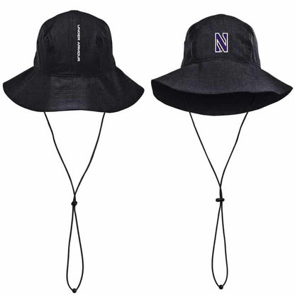 Northwestern Wildcats Under Armour Airvent Warrior Black Bucket Hat with Stylized N Design