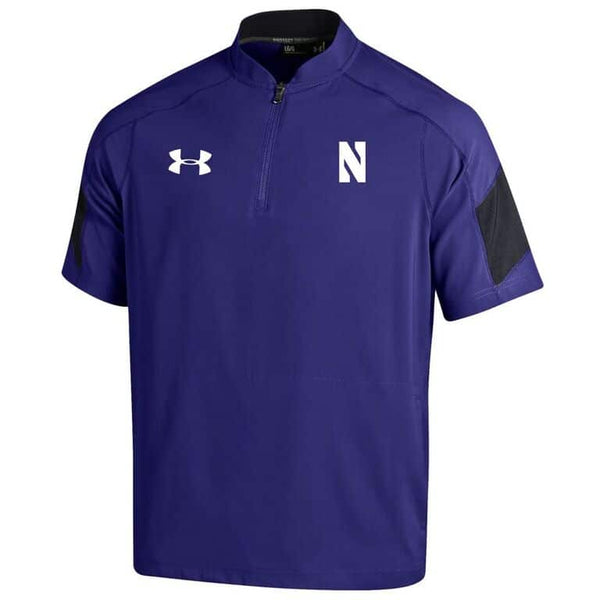 Northwestern University Wildcats Men’s Sideline Under Armour Purple Short  sleve Mastermind Cage Jacket
