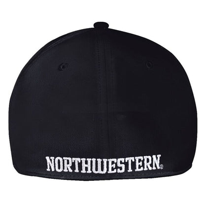 Northwestern University Wildcats Under Armour White Flexfit Hat with Stylized Northwestern N Design