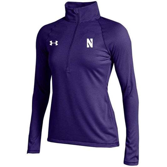 Northwestern University Wildcats Ladies Under Armour Purple Mock 1/2 Zip