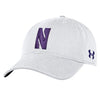 Northwestern University Wildcats Under Armour Adjustable White Hat with Stylized Northwestern N Design