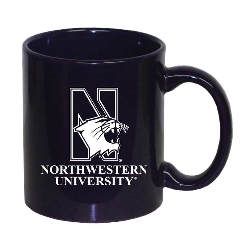 Northwestern University Wildcats 11 oz. Purple Ceramic Coffee Mug with Mascot Design
