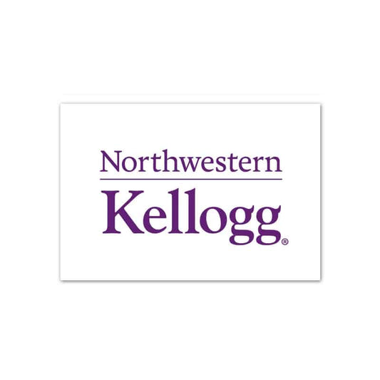 Northwestern Wildcats White Rectangle Magnet, 2" x 3" Kellogg Design