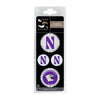 Northwestern Wildcats Ball Marker Set of four Variety Pack