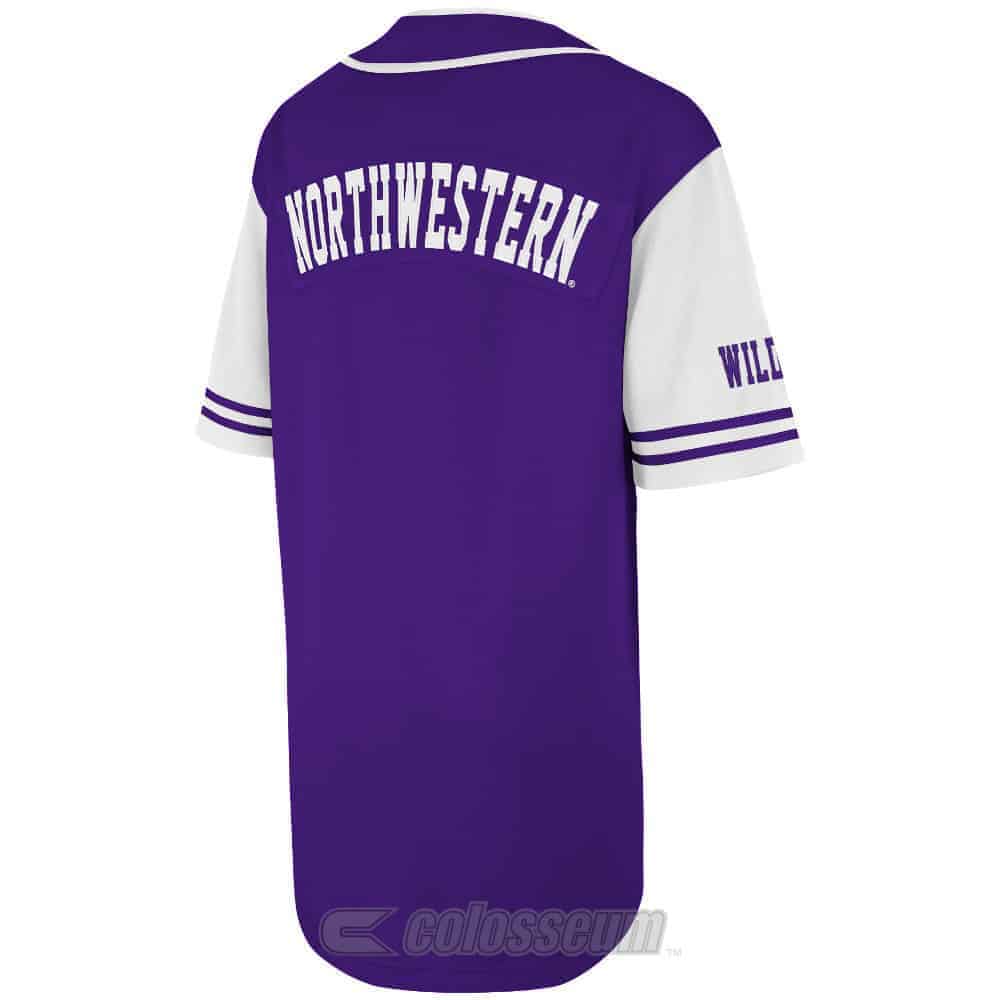 Northwestern University Wildcats Colosseum Youth Purple Rally Baseball  Jersey