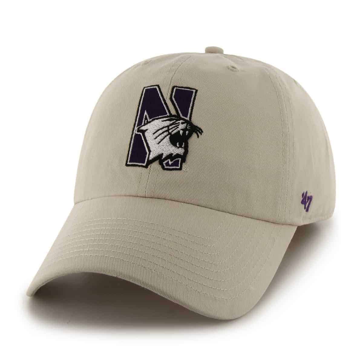 Northwestern Wildcats Adidas Unconstructed White Adjustable Hat with N-Cat  Design