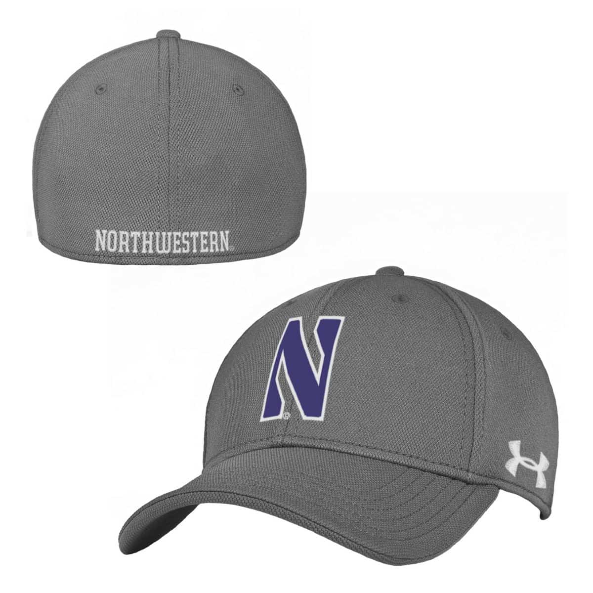 Northwestern Wildcats Under Armour Grey Stretch Fit Hat with
