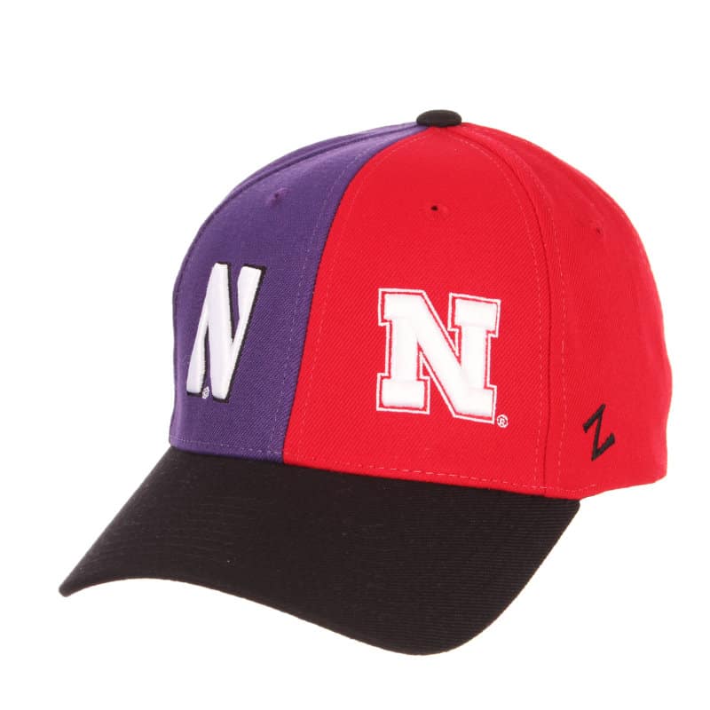 Northwestern Wildcats House Divided Hat with Nebraska Cornhuskers