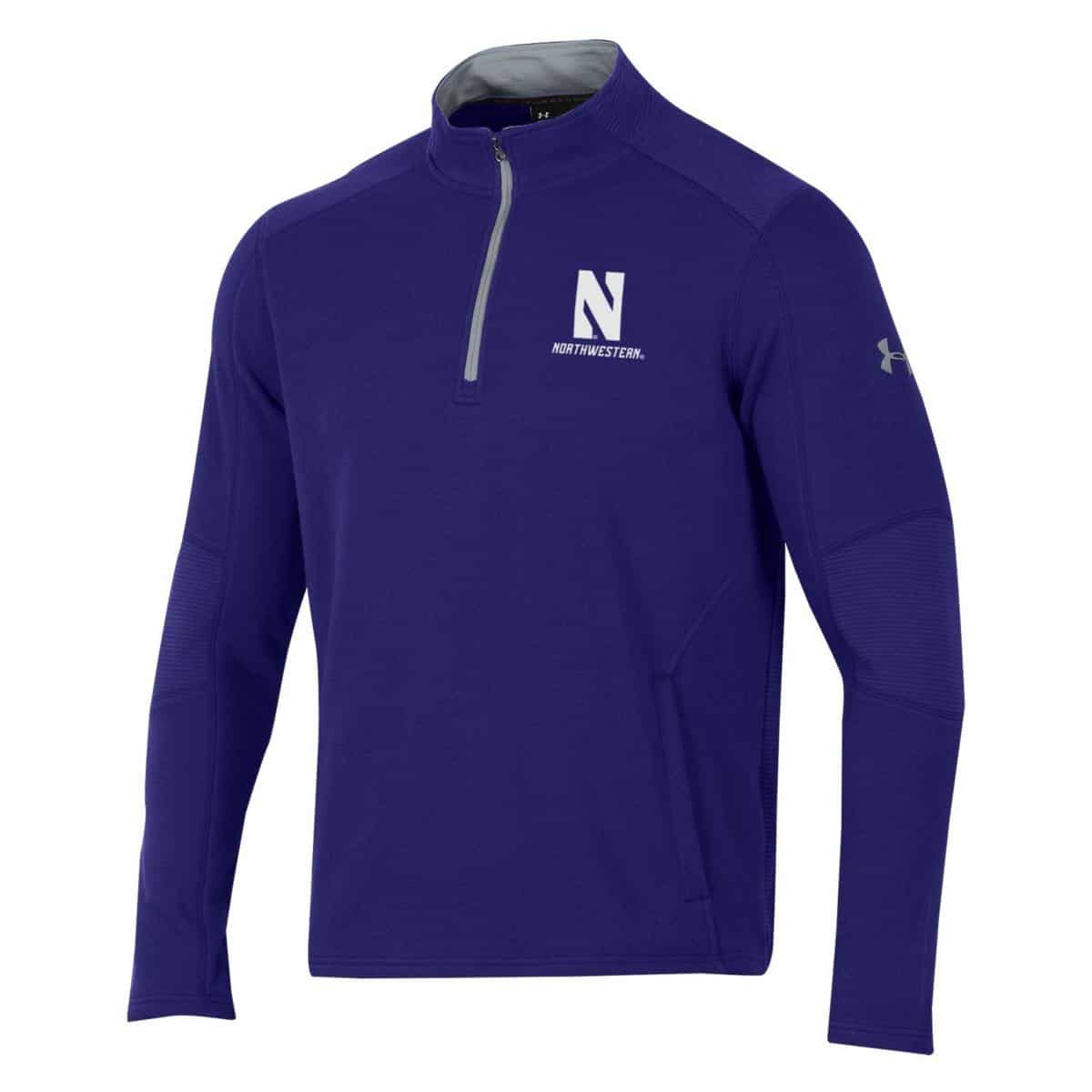 Northwestern Wildcats Men’s Under Threadborne Ridge Purple Pullover 1/4 Zip