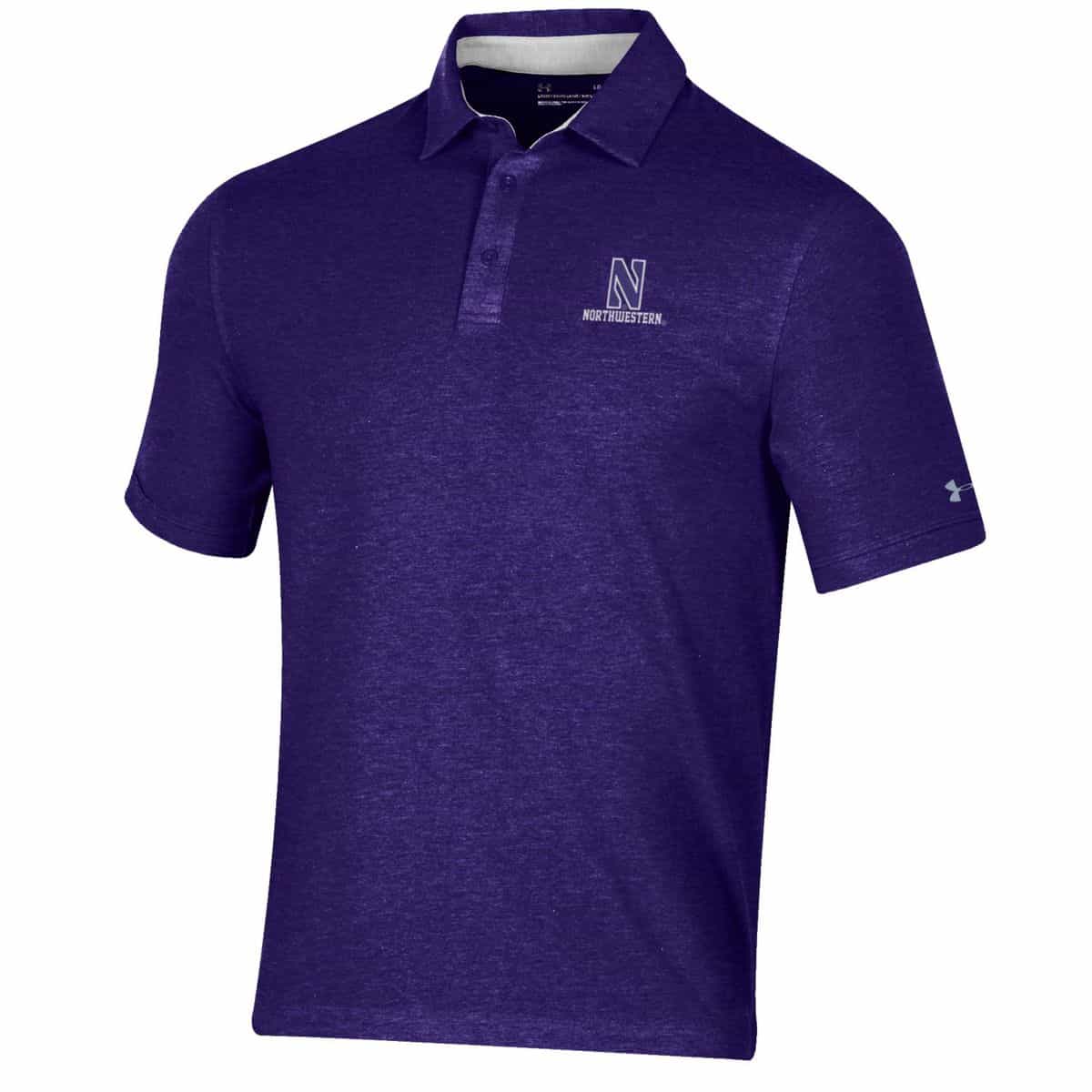 Northwestern Wildcats Men’s Under Armour Triblend Purple Heather Polo shirt