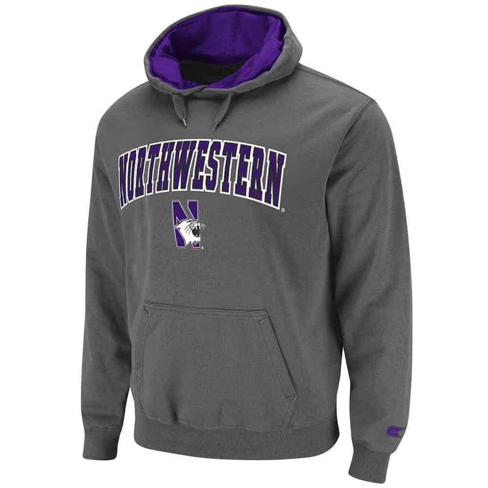Northwestern Wildcats Colosseum Men's Charcoal Grey Automatic Pullover ...